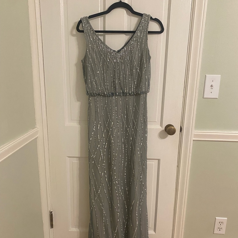 Adrianna Papell Blue/Silver Dress